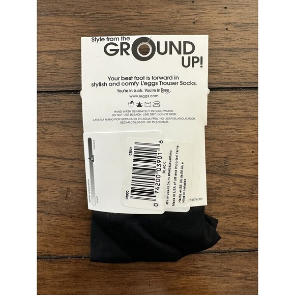 L'eggs Trouser Socks, Semi-Opaque, US Shoe size 5-9, 2x Black, 1x Brown - Picture 3 of 5